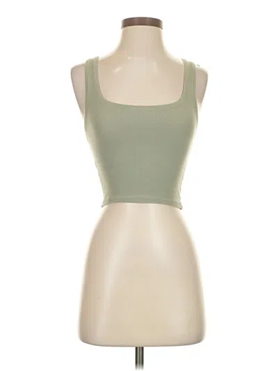 Pre-owned Skims Tank Top Green Strapless Neckline Tops