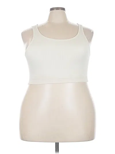 Pre-owned Skims Tank Top Ivory Halter Neckline Tops