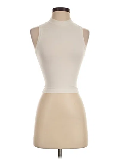 Pre-owned Skims Tank Top Ivory High Neck Tops