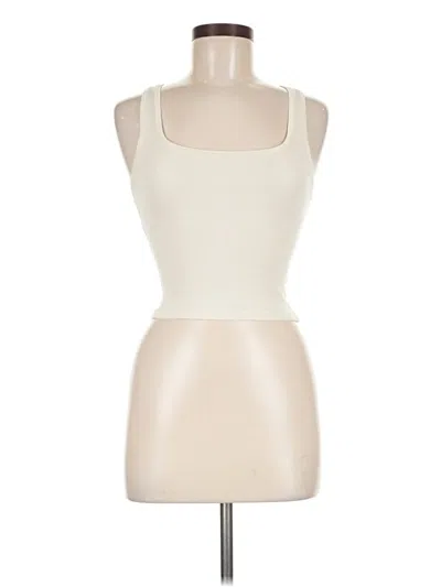 Pre-owned Skims Tank Top Ivory Strapless Neckline Tops