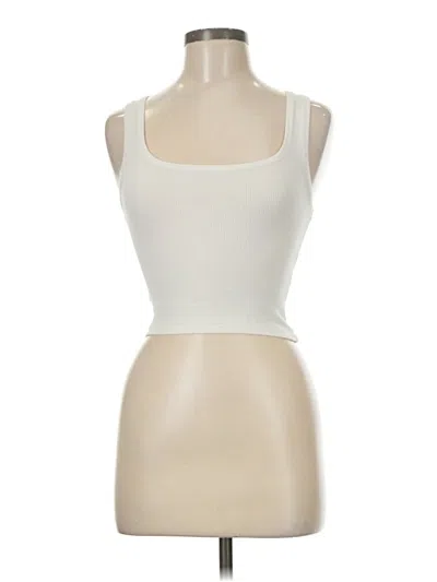 Pre-owned Skims Tank Top Ivory Strapless Neckline Tops In White
