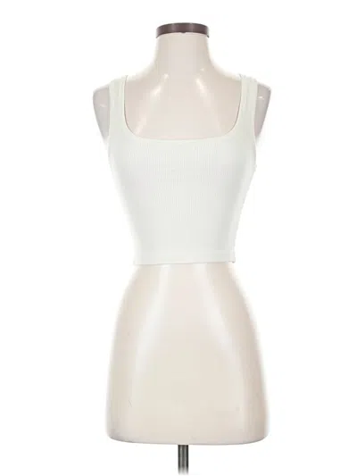 Pre-owned Skims Tank Top Ivory Strapless Neckline Tops In White