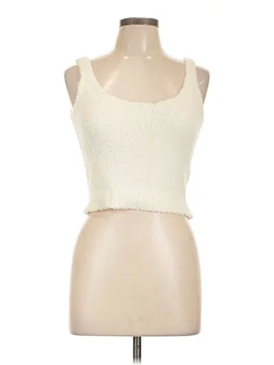 Pre-owned Skims Tank Top Ivory Strapless Neckline Tops In White