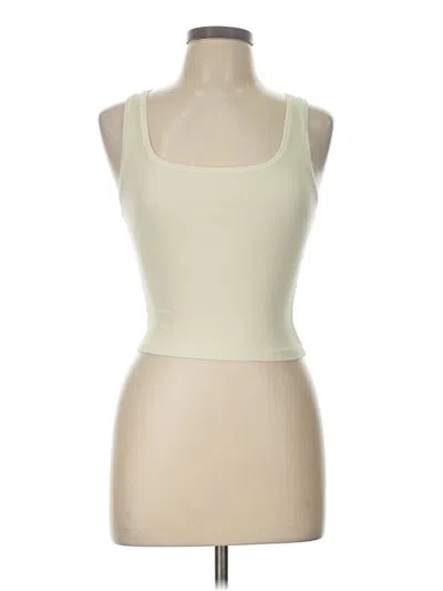 Pre-owned Skims Tank Top Ivory Strapless Neckline Tops In White