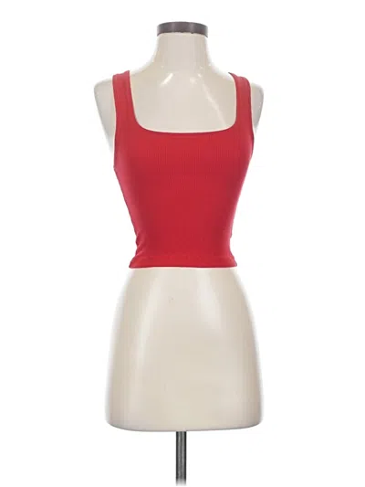Pre-owned Skims Tank Top Red Strapless Neckline Tops