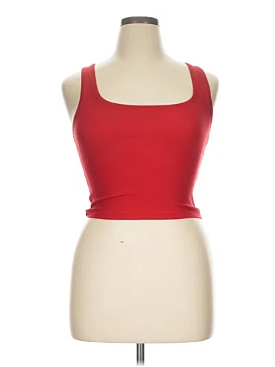 Pre-owned Skims Tank Top Red Strapless Neckline Tops