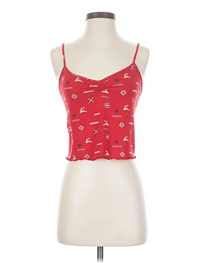 Pre-owned Skims Tank Top Red Sweetheart Neckline Tops