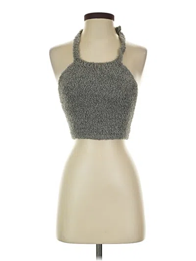 Pre-owned Skims Tank Top Silver Halter Neckline Tops