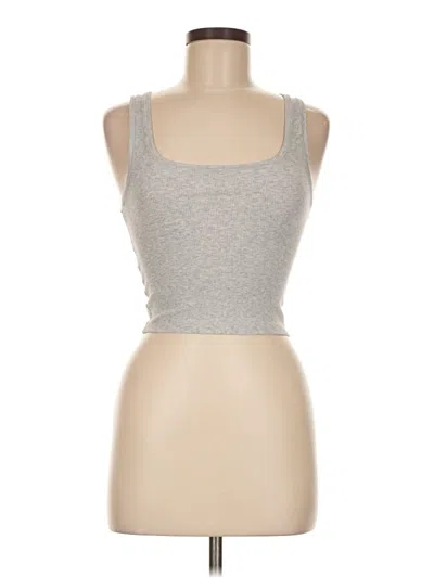 Pre-owned Skims Tank Top Silver Strapless Neckline Tops