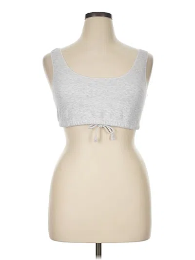 Pre-owned Skims Tank Top Silver Strapless Neckline Tops