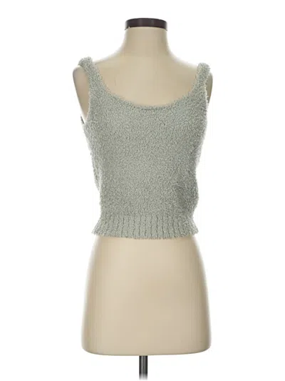 Pre-owned Skims Tank Top Silver Strapless Neckline Tops