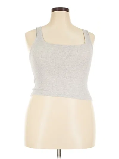 Pre-owned Skims Tank Top Silver Strapless Neckline Tops