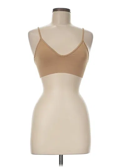 Pre-owned Skims Tank Top Tan Strapless Neckline Tops