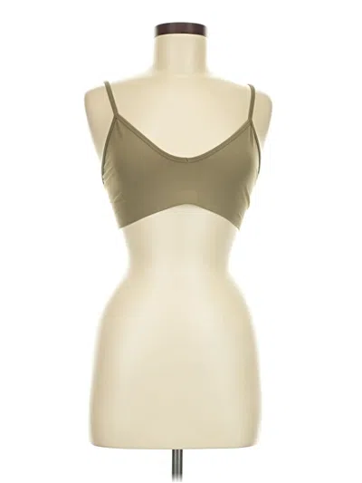 Pre-owned Skims Tank Top Tan V Neck Tops In Brown