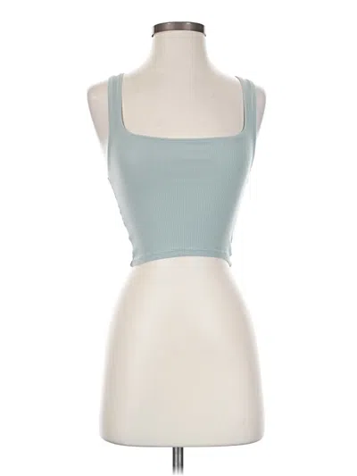 Pre-owned Skims Tank Top Teal Strapless Neckline Tops