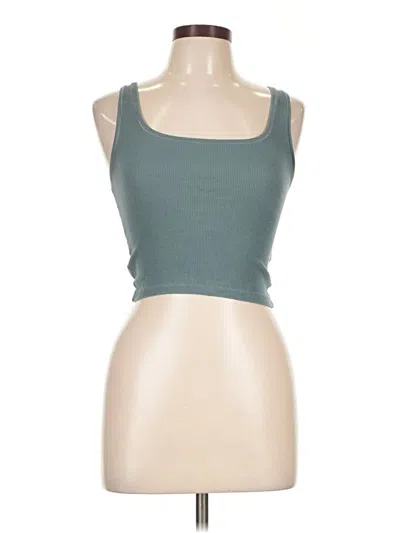 Pre-owned Skims Tank Top Teal Strapless Neckline Tops