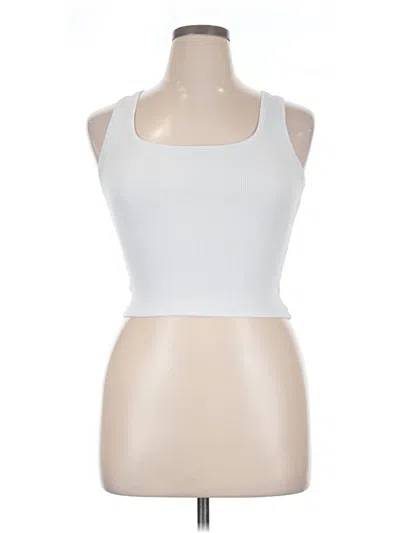 Pre-owned Skims Tank Top White Halter Neckline Tops