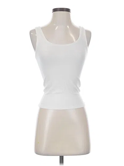 Pre-owned Skims Tank Top White Strapless Neckline Tops