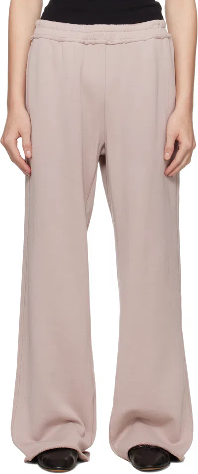 Skims Taupe French Terry Wide Leg Lounge Pants In Fawn