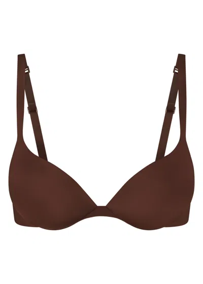 Skims Teardrop Push-up Bra In Brown