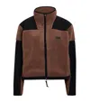 Skims Teddy Boxy Zip-up Jacket In Brown