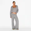 Skims Textured Knit In Gray