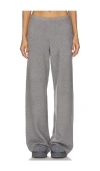 Skims Textured Knit Relaxed Pant In Gray