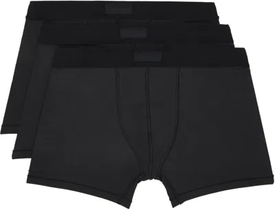 Skims Three-pack Black  Cotton 3 Boxer Briefs