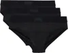 Skims Three-pack Black  Cotton Briefs In Onyx