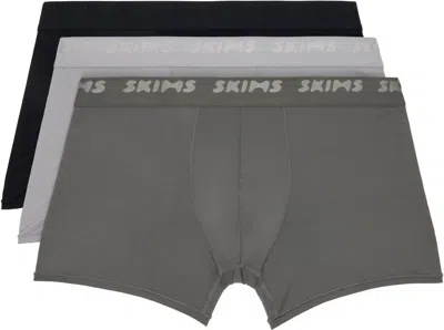 Skims Three-pack Multicolor  Cotton 3 Boxer Briefs