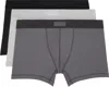 Skims Three-pack Multicolor  Cotton 3 Boxer Briefs In Heather Multi