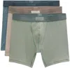 Skims Three-pack Multicolor  Cotton 5 Boxer Briefs In Stone Multi