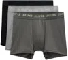 Skims Three-pack Multicolor  Stretch 5 Boxer Briefs In Gunmetal Multi