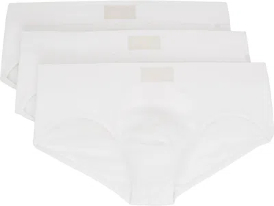 Skims Three-pack White  Cotton Briefs