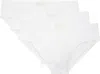 Skims Three-pack White  Cotton Briefs In Chalk