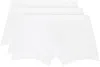 Skims Three-pack White  Stretch 3 Boxer Briefs In Chalk