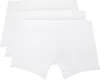 Skims Three-pack White  Stretch 5 Boxer Briefs In Chalk