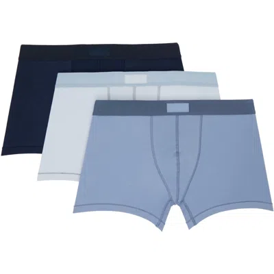 Skims Three-pack Blue  Cotton 3 Boxer Briefs