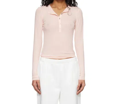 Skims Translucent Elastic Blouse In Pink