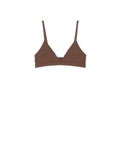Skims Triangle Bralette In Brown