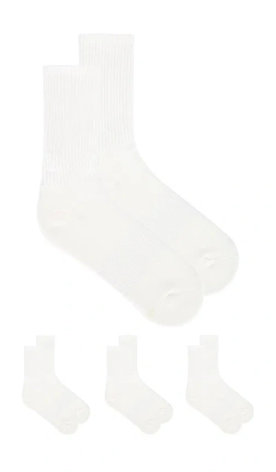 Skims Tube Crew Sock 3 Pack In White