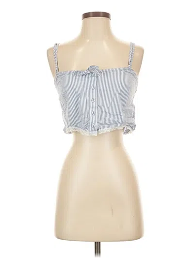 Pre-owned Skims Tube Top Blue Strapless Neckline Tops
