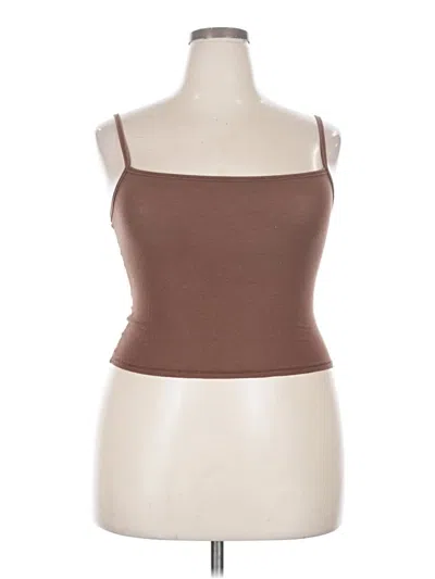 Pre-owned Skims Tube Top Brown Strapless Neckline Tops