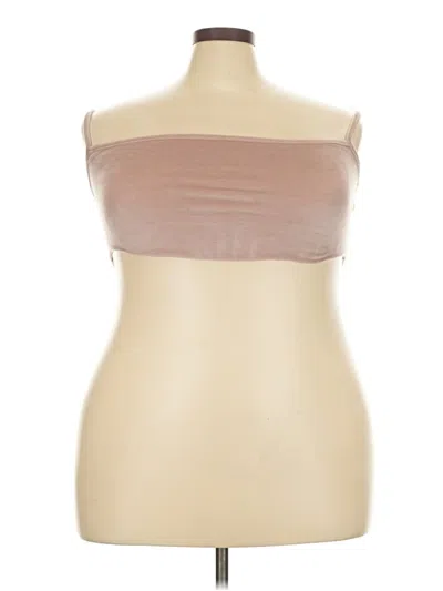Pre-owned Skims Tube Top Brown Strapless Neckline Tops