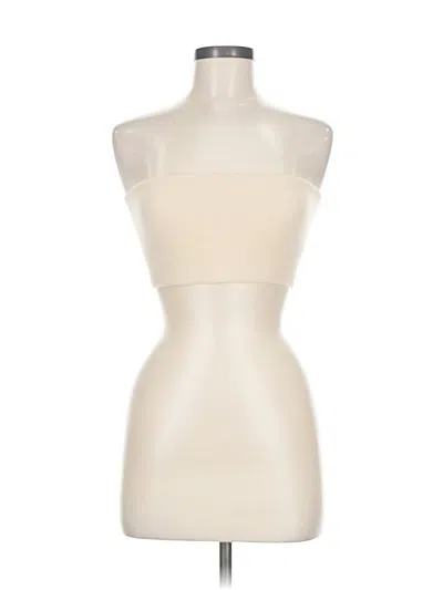 Pre-owned Skims Tube Top Ivory Strapless Neckline Tops In White
