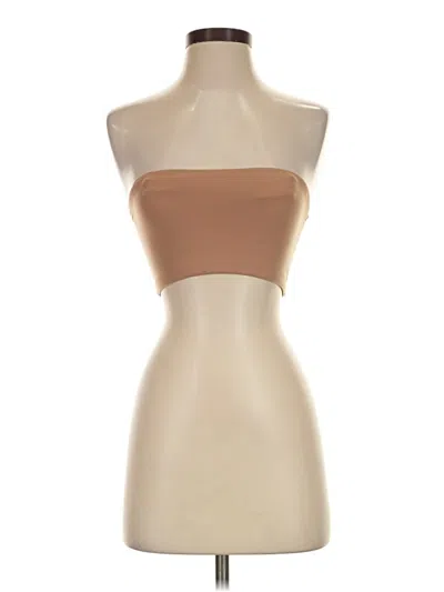 Pre-owned Skims Tube Top Tan Strapless Neckline Tops