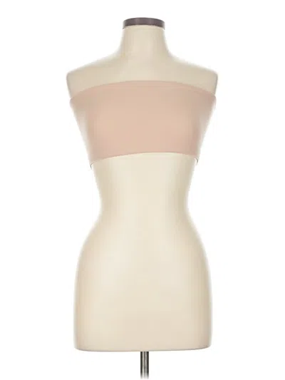 Pre-owned Skims Tube Top Tan Strapless Neckline Tops In Brown