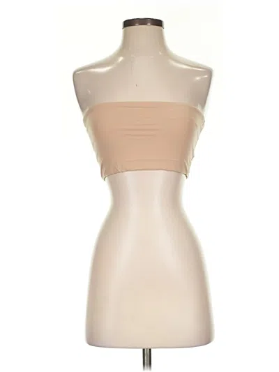 Pre-owned Skims Tube Top Tan Strapless Neckline Tops In Brown