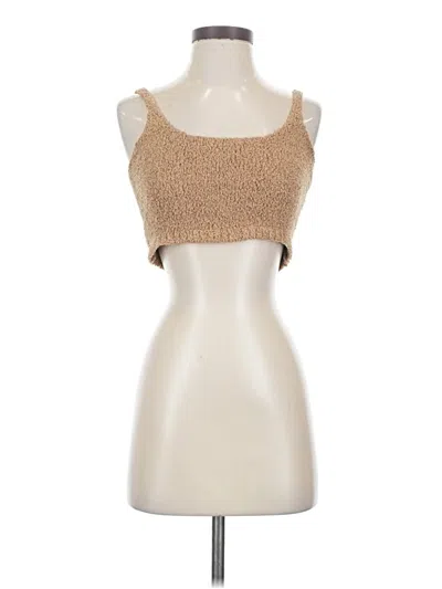 Pre-owned Skims Tube Top Tan Strapless Neckline Tops In Brown
