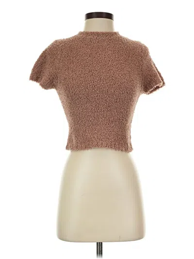 Pre-owned Skims Turtleneck Sweater In Brown